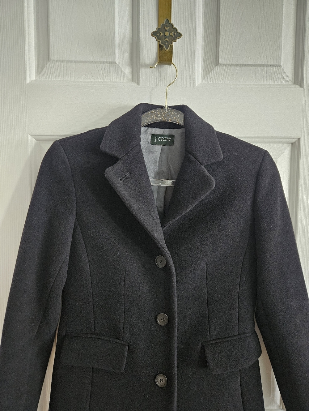 NWOT J.Crew Italian Wool And Cashmere Blend Single Breasted Pea Coat - Picture 4 of 9